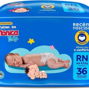 Fralda Turma da Mônica Baby Jumbo RN 36 Unidades