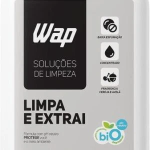 Detergente Limpador para Extratoras Concentrado WAP Limpa e Extrai, com Fragrância e sem Espuma, 1 Litro
