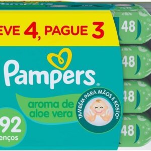Lenços Umedecidos Pampers Aroma de Aloe Vera 192 Unidades