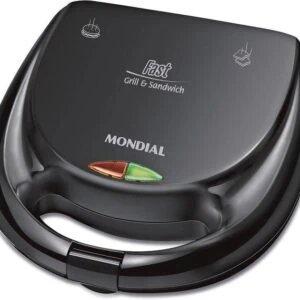 MONDIAL Sanduicheira Fast Grill & Sandwich, Preto, 750W, 220V - S-12