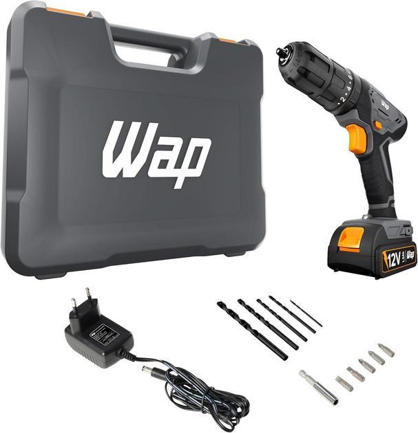 WAP Parafusadeira Furadeira de Impacto à Bateria 3/8" 12V WF 12K4.2 com 18 Níveis de Torque e Kit Acessórios e Maleta