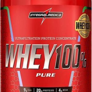 Integralmédica - Whey Protein Concentrado Cookies and Cream 100% Pure - 20g de Proteína por Scoop, Suplementação Alimentar Pós-Treino, Fórmula Enriquecida com BCAAs - Pote 900g