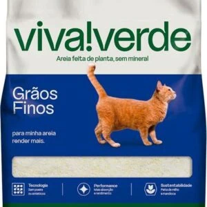Viva Verde Areia Higiênica Biodegradável para Gatos Grãos Finos 4kg