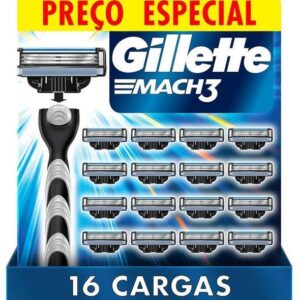 Gillette Mach3 Carga para Aparelho de Barbear 16 Unidades