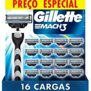 Gillette Mach3 Carga para Aparelho de Barbear 16 Unidades
