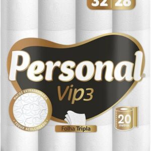 Personal Papel Higiênico Vip Folha Tripla, 32 Rolos De 20M