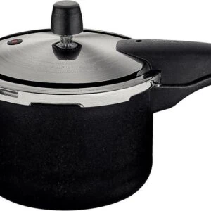 Panela de Pressão Tramontina Vancouver Effect em Alumínio com Revestimento Interno e Externo em Antiaderente Starflon Max Preto 20 cm 4,5 L