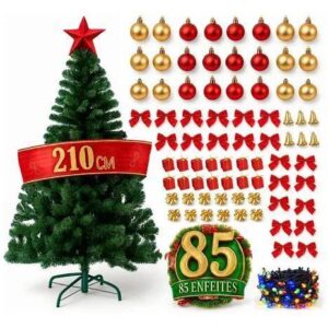 Árvore De Natal 2 Metros 600 Galhos Grande Cheia Decorada