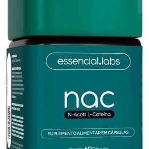NAC 600mg - Fórmula Exclusiva com Máxima Concentração e Pureza - N-Acetil L-Cisteína - 60 Cápsulas