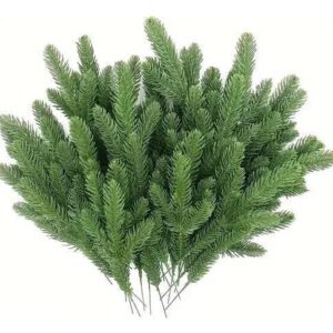 50 Galhos Pinho Artificial Decorativo Natal Verde