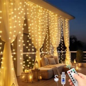 300 Leds 3x3 M Usb Luz De Cortina Decoraçãoluzes Natal