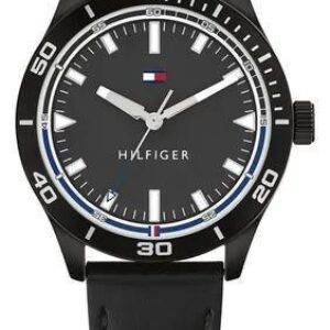 Relógio Tommy Hilfiger Toc Masculino Em Couro Preto 1791819