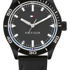 Relógio Tommy Hilfiger Toc Masculino Em Couro Preto 1791819