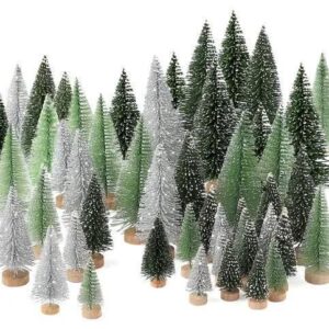 Decoração de Natal, mini árvore de Natal, conjunto de 30 verdes