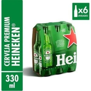 Cerveja Heineken Premium Garrafa 6 Long Neck 330ml