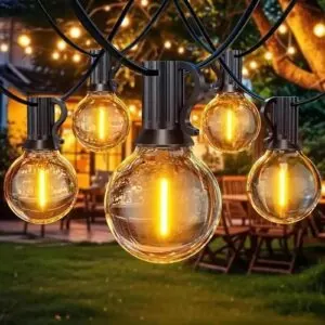 Varal De Luzes Led 30m Com 50 Lâmpada Externo Cordão Festão