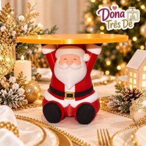 Porta Panetone Papai Noel 3D | Suporte para Panetone 500g | Decoração Natal Mesa Posta