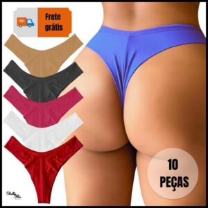KIT Calcinhas Fio Duplo Levanta Bumbum Confortável Forro em Algodão Sensual