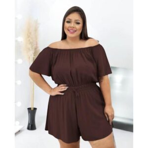 Macaquinho Macacão Curto Feminino plus Size Festa Social Evangélico Verão Macaquito tomara que caua saida de praia g1 g2