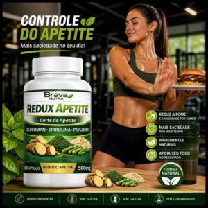 Suplemento Alimentar 60 Cápsulas 500mg Reduz Fome e Aumenta Saciedade Natural | Envio Imediato