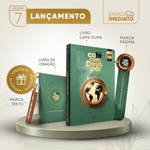 Café com Deus Pai Vol. 7 (Capa Dura) + Livro de Oração (Verde) + Marca-texto