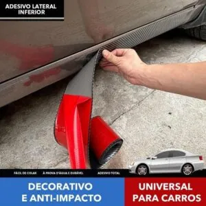 Kit Aparas Protetor Aro Roda Carro Fibra Carbono Borracha Anti-impacto